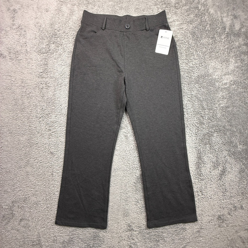 Afitne Bootcut Stretch Pants Trousers Career Wear NWT M Dark Gray Womens 28x27